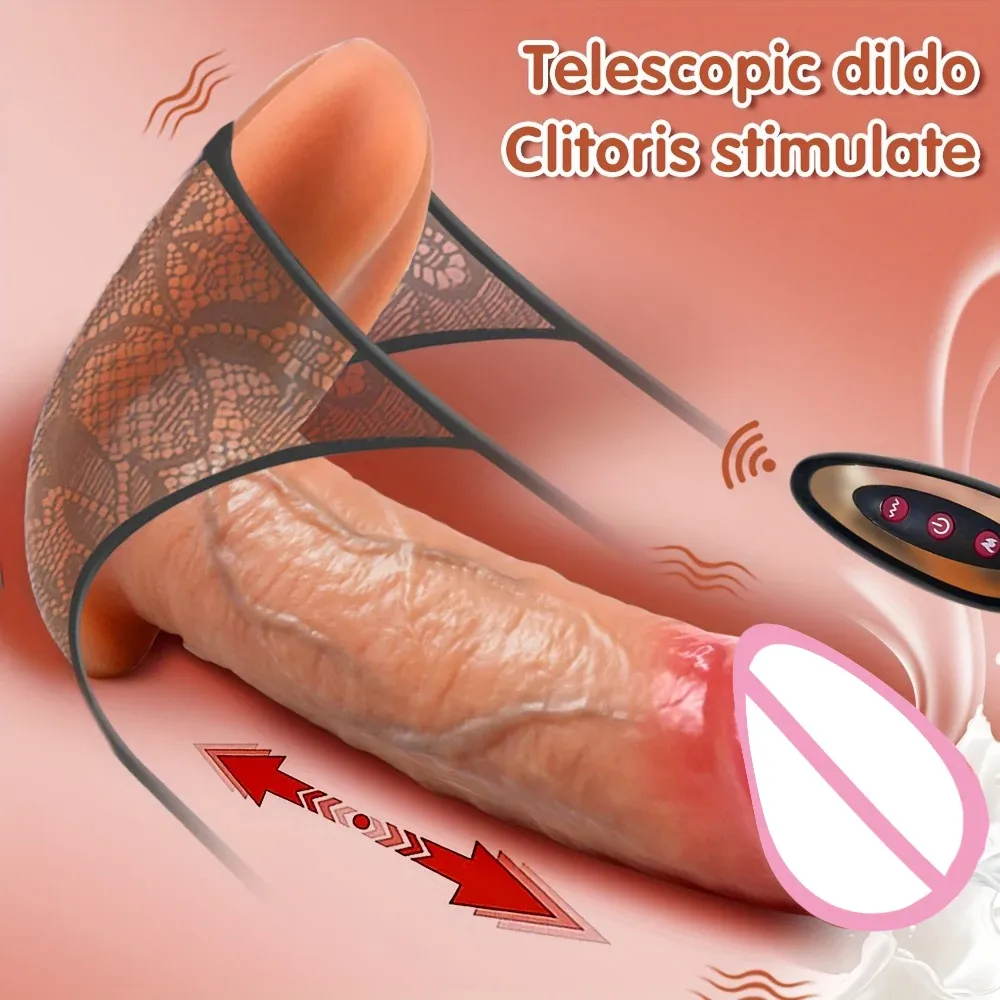 Thrusting&Vibrating Remote Control Wearable Realistic Dildo
