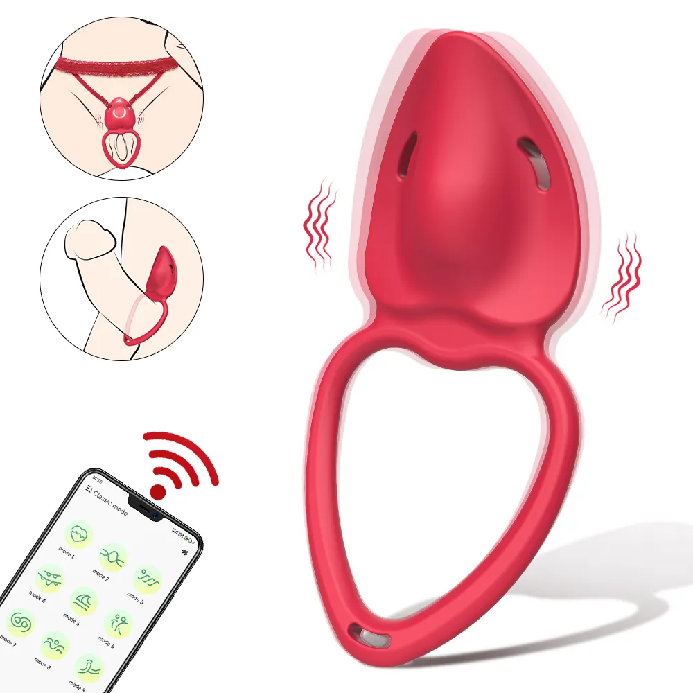Couple Remote Control & APP Wearable Vibrator With Cock Ring