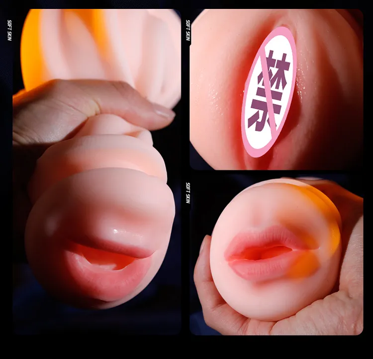 APP Automatic Male Masturbator Dual-Head Vagina & Mouth