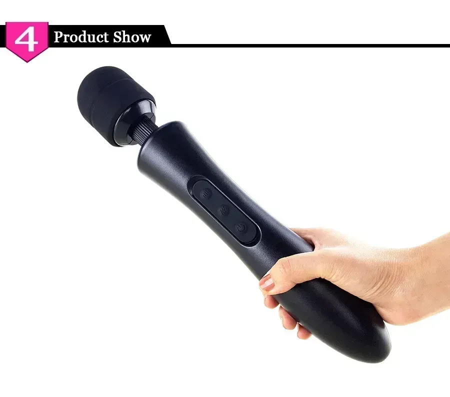 Extra-Large 8 Speeds 20 Modes USB Charging AV Wand Vibrator