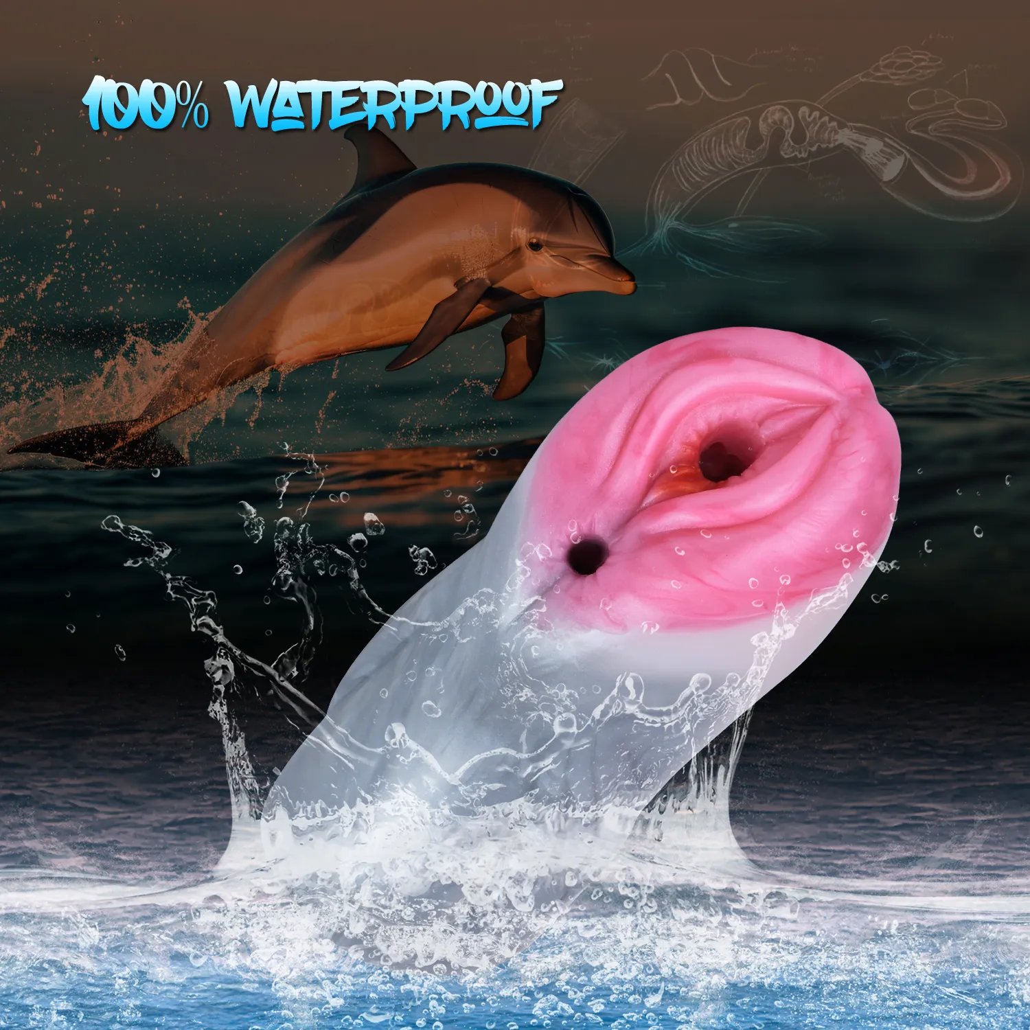 YOCY Fantasy Vagina&mdash;Pink Dolphin Dual Channels NW 600g