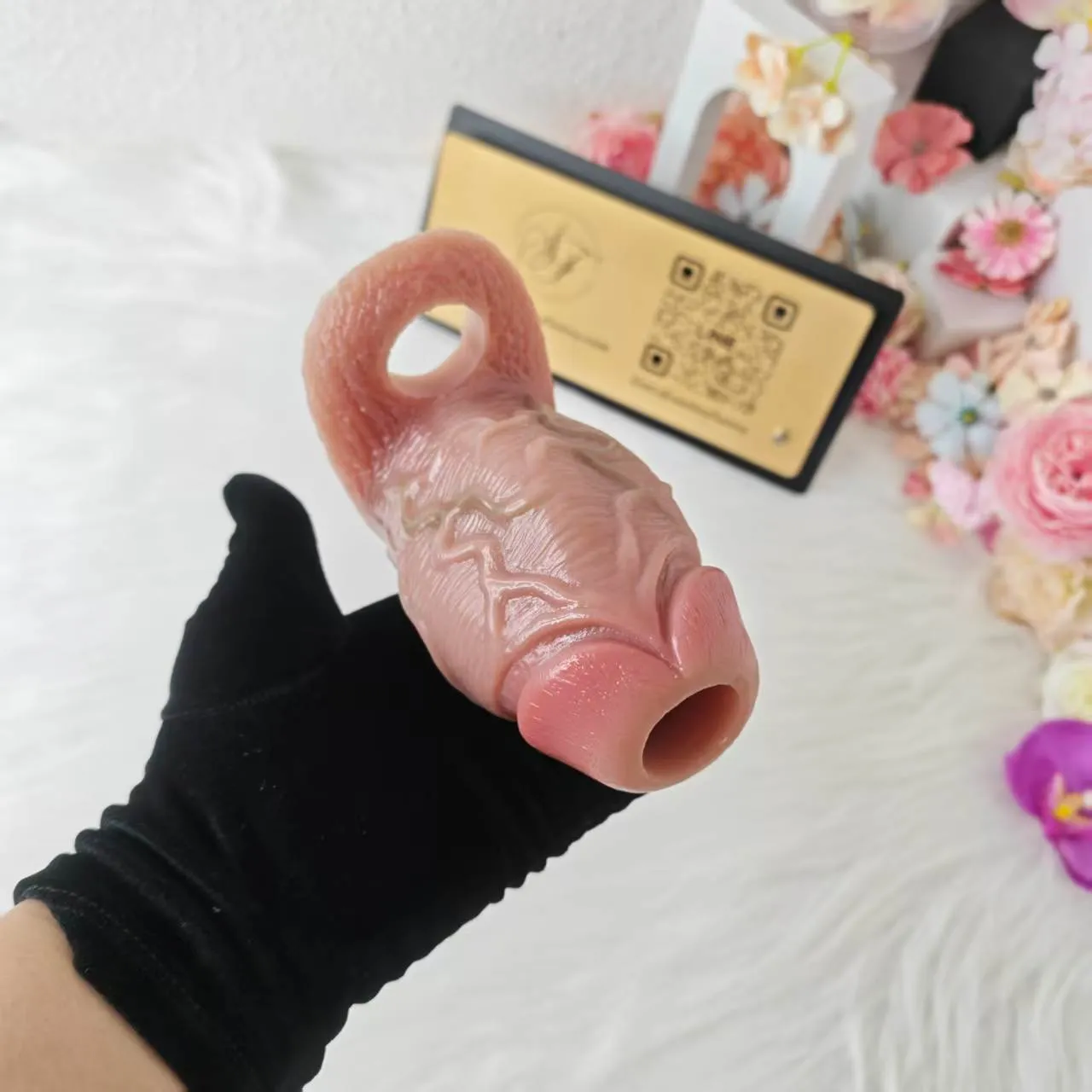 SXXY S8109 Platinum Silicone Simulated Penis Sleeve