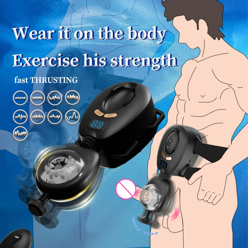 Wearable Oscillating Male Masturbator With Remote Control
