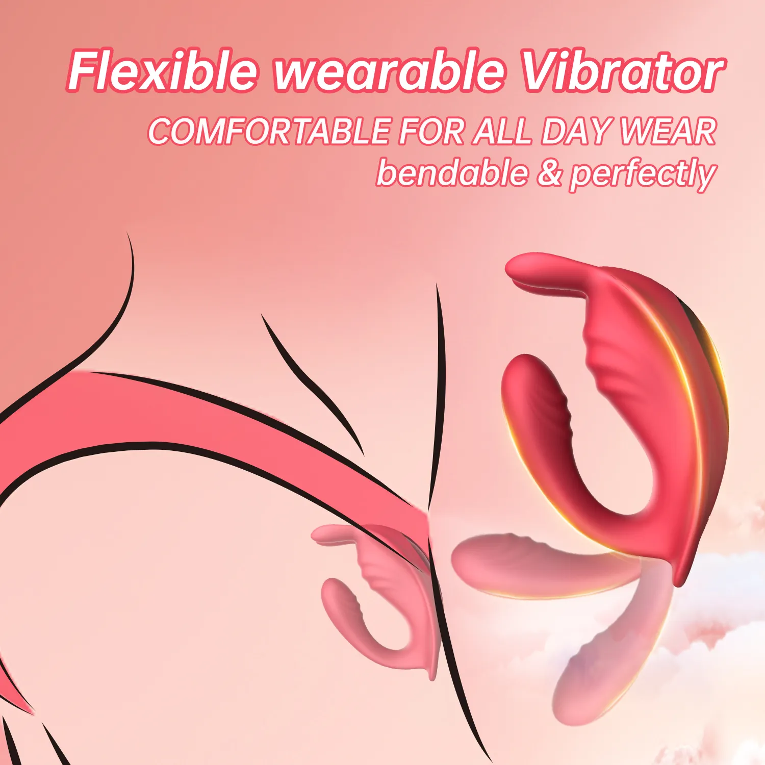 9 Frequencies 4-In-1 Wearable APP Control Dual Vibrator