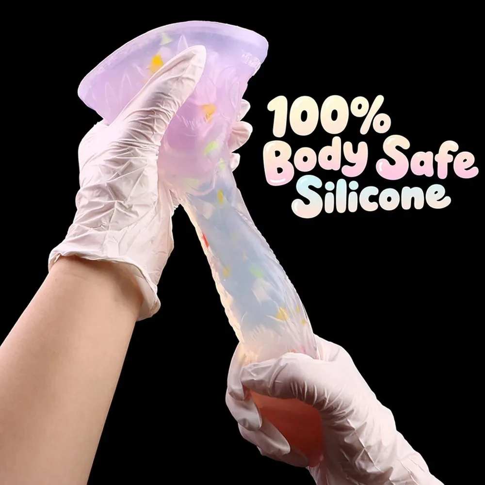 ELKKOST Thick Foreskin Octopus Sucker Base Fantasy Orc Dildo