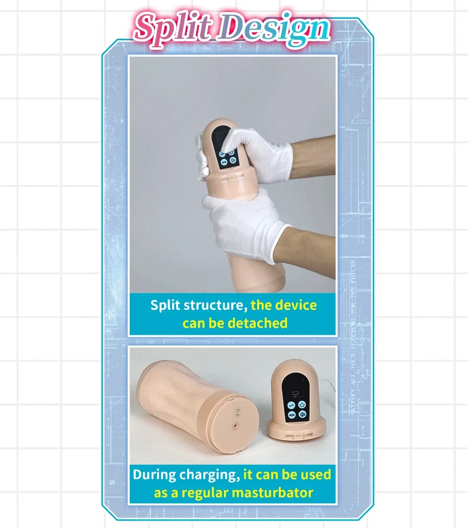 Automatic Realistic Vagina Masturbators 4-Slot Breathable
