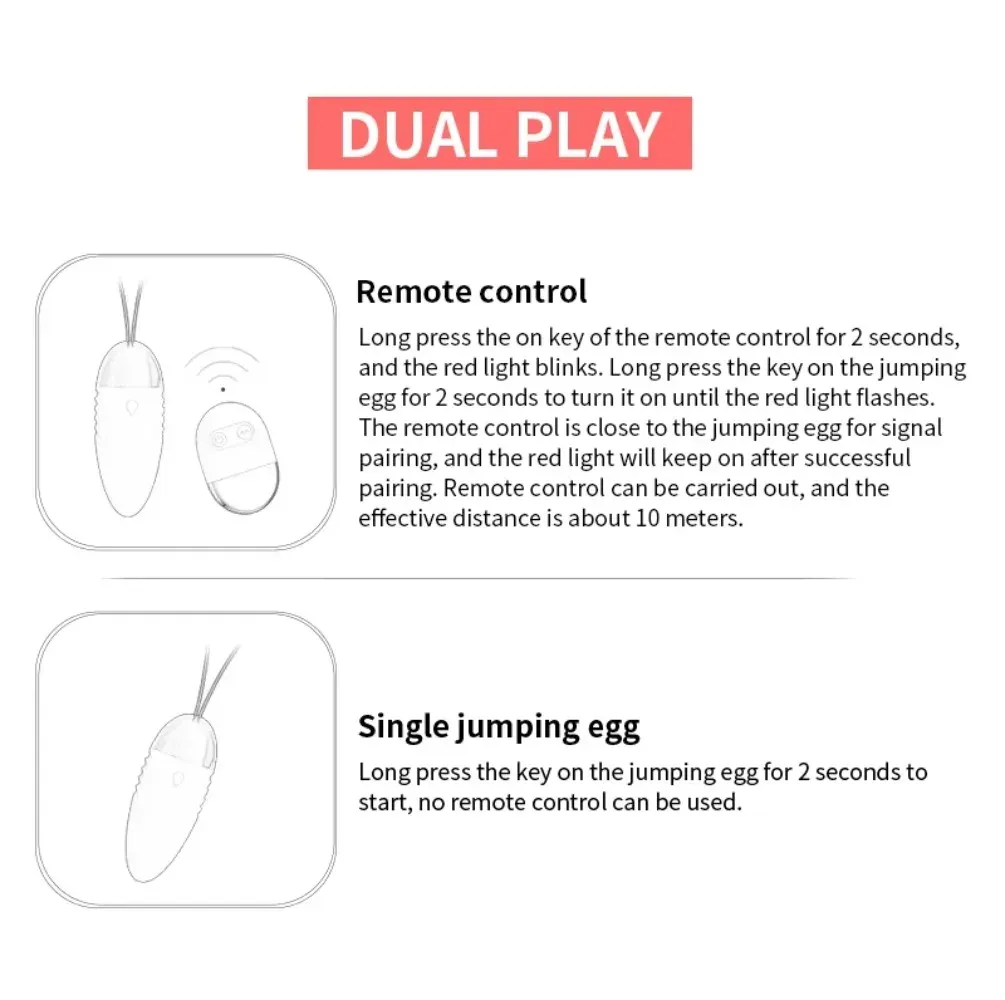 10 Frequencies Breathing Light Remote Control Vibrating Egg
