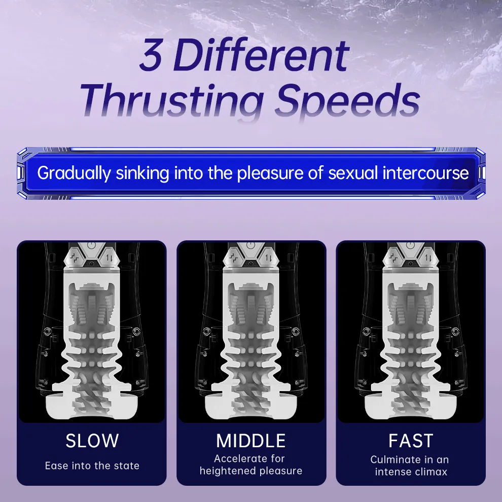5D Inner Layer Automatic Male Masturbator Thrusting + Vibration