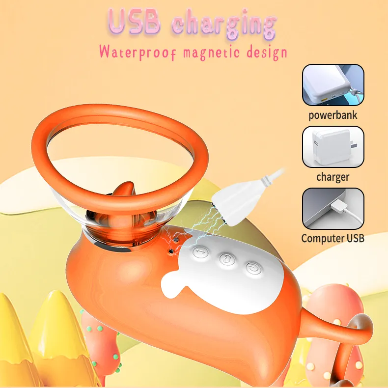 Penguin Shaped Dual 7 Frequencies Suction & Licking Vibrator