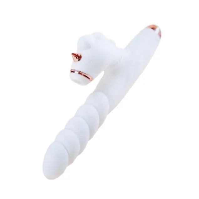 เครื่องนวด AV 10 ระดับความสั่นสะเทือน + ดูด + ยืดหด ระบบทำความร้อนอุณหภูมิคงที่ รูปลายยูนิคอร์น + ตัวเครื่องแบบเกลียว|GALAKU