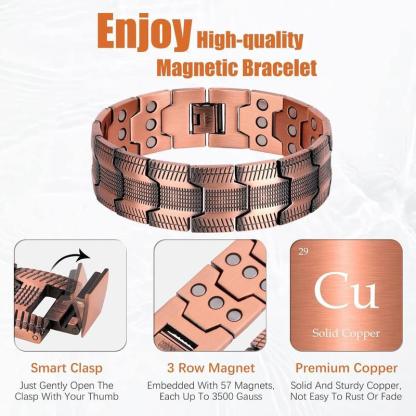 Copper magnetic bracelet——Relieve fatigue and promote blood circulation✨