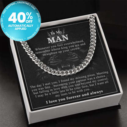 To My Man - Men's 925 Silver Necklace