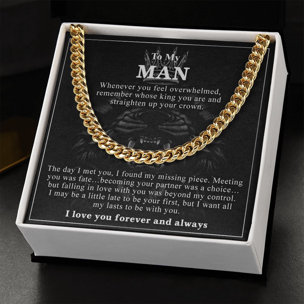 To My Man - Men's 925 Silver Necklace