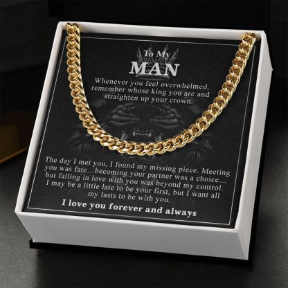 To My Man - Men's 925 Silver Necklace
