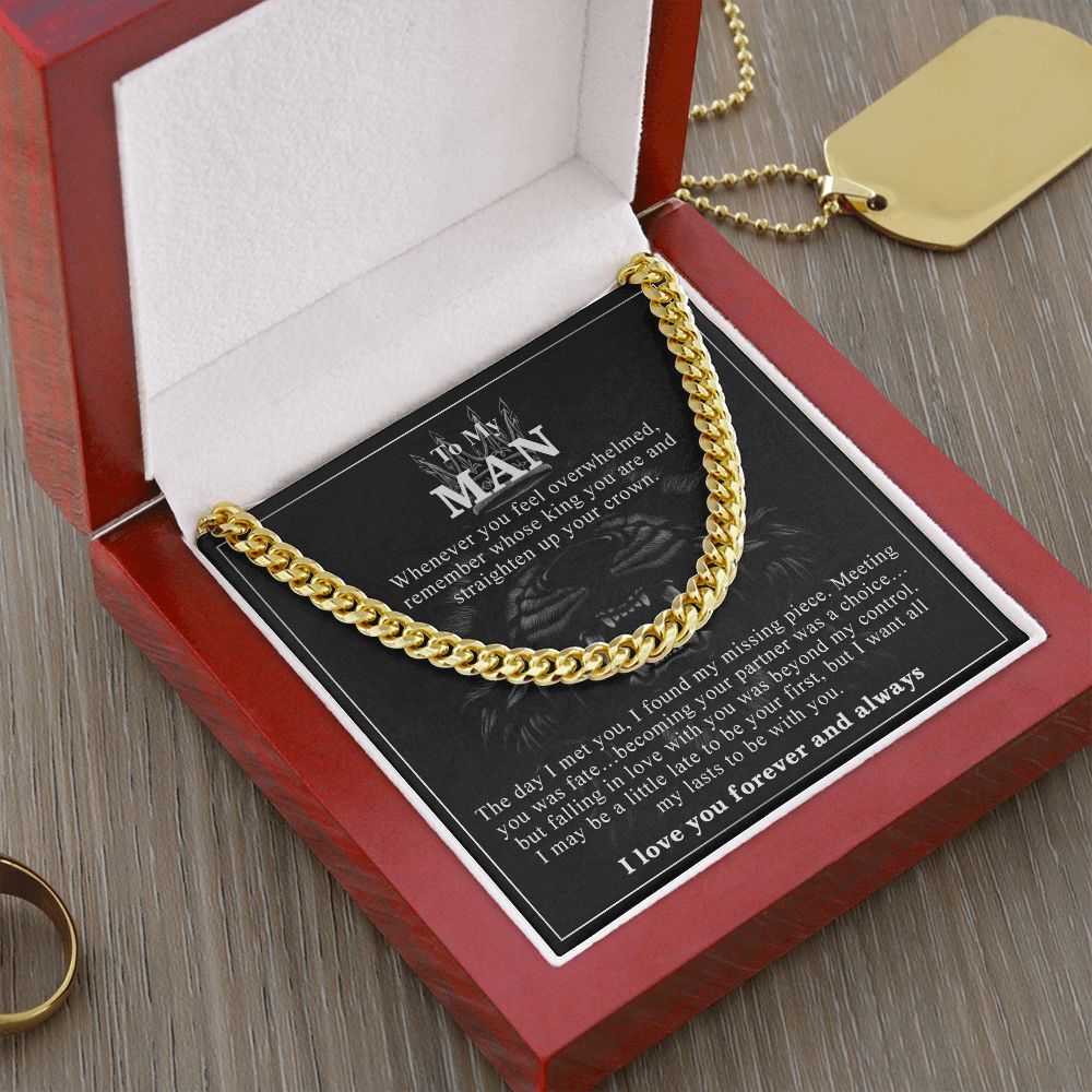 To My Man - Men's 925 Silver Necklace