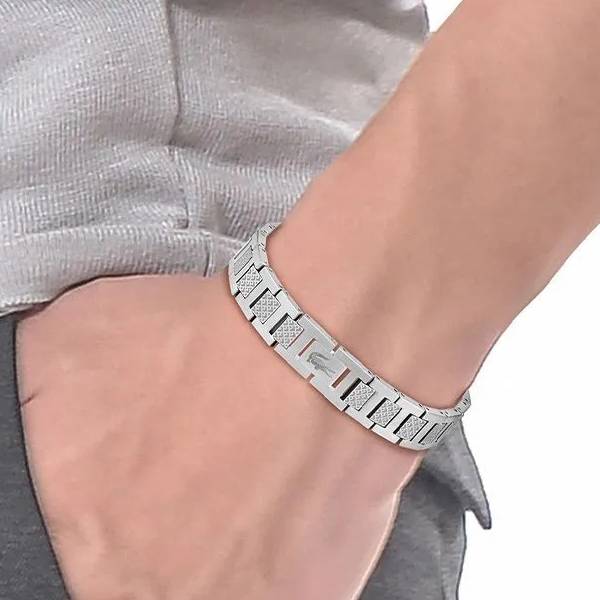 Men’s Luxury Stainless Steel Bracelet – Premium Silver Link Design