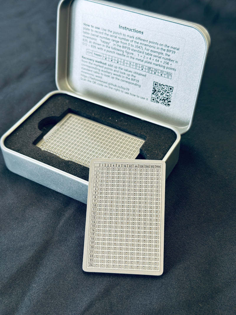 Titanium Mnemonic Plate-TinyChipHub Limited