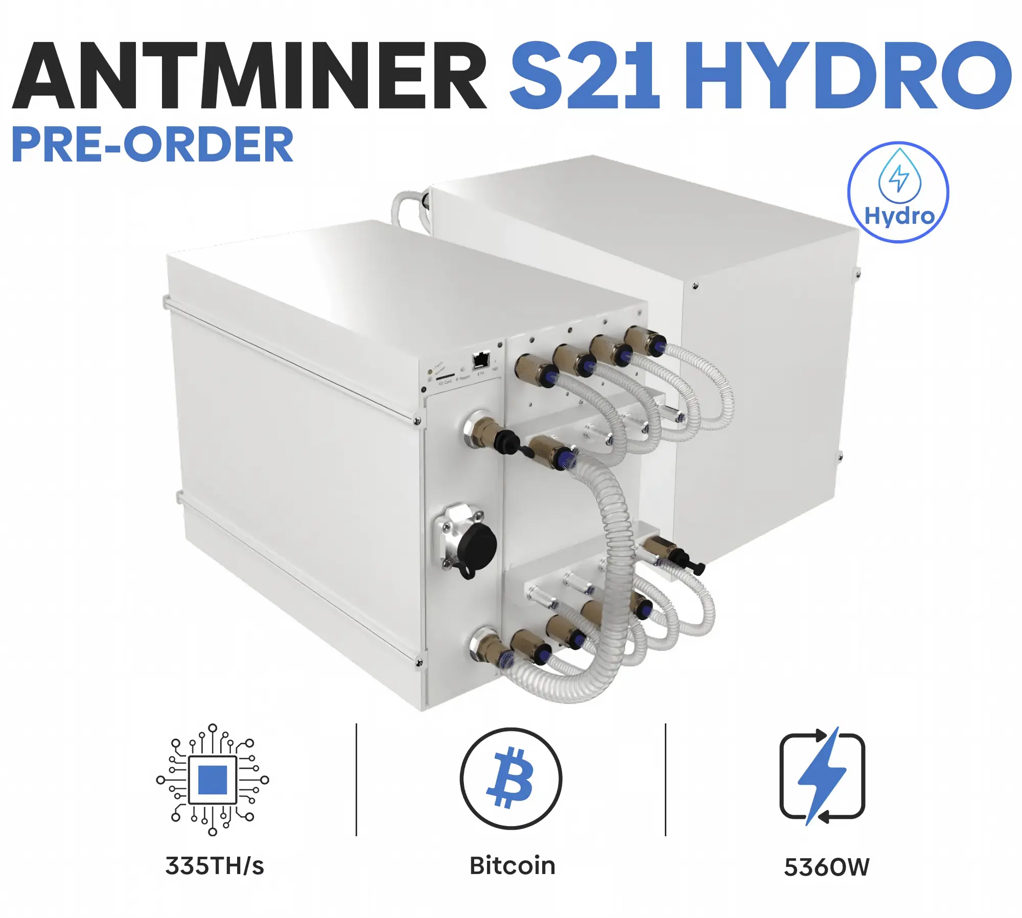 Bitmain Antminer S21 Hydro Bitcoin Miners