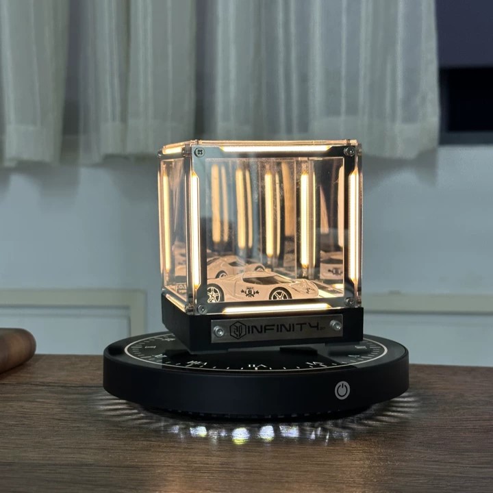 Hypercube Magnetic Levitation Lamp