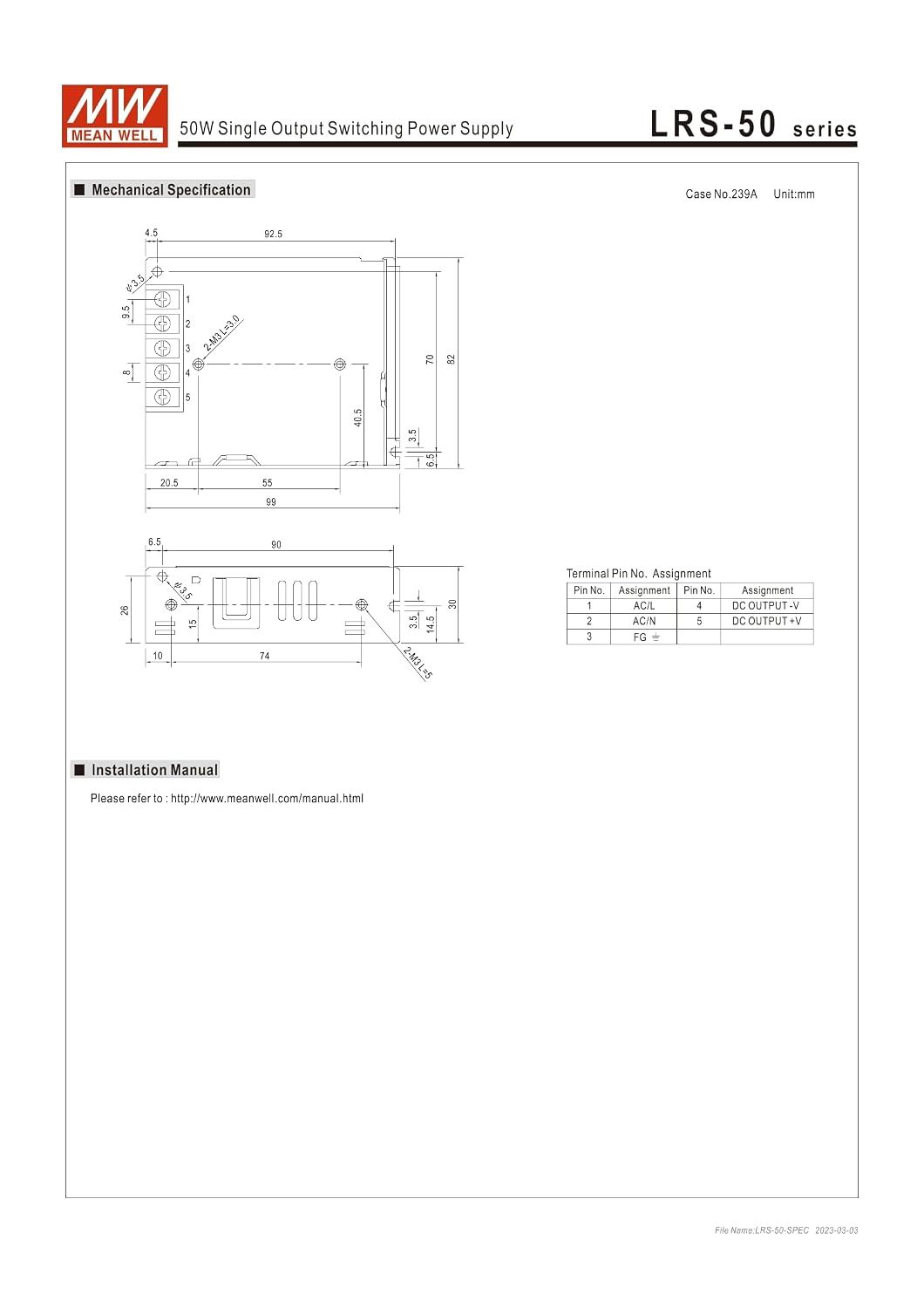 Mean Well LRS Power Supply