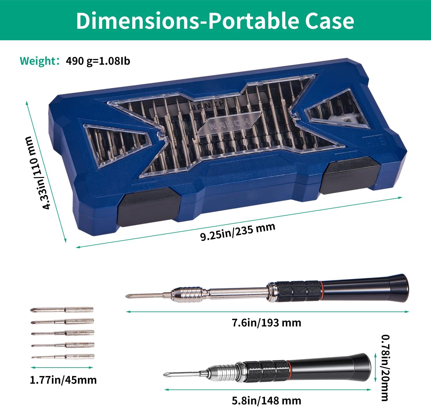 Nanch H1B | 55 in 1 Best Ergonomic Precision Screwdrivers Set