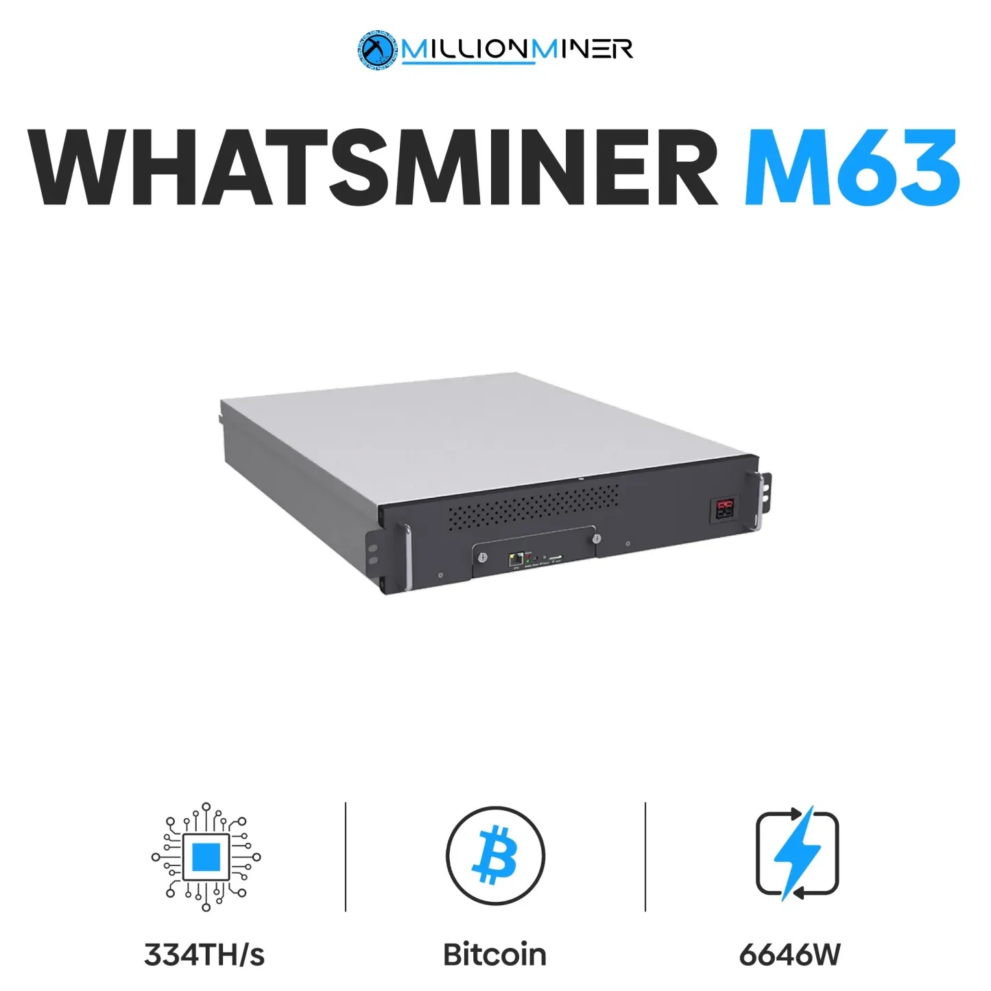 WhatsMiner M60 / M61 Air-Cooled | 174T–226T SHA-256 Bitcoin Miners