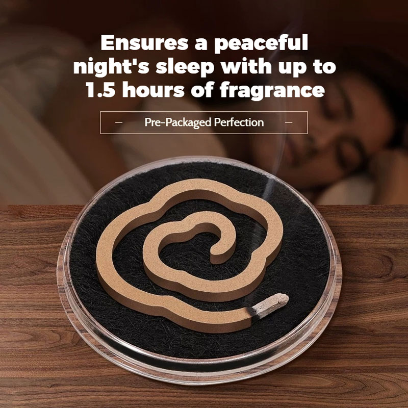 Ancient Chinese Formula No-Glue Auspicious Cloud Incense Coils +Burn Pads, 1.5H Burn/coil Self-Contained Prayer Incense