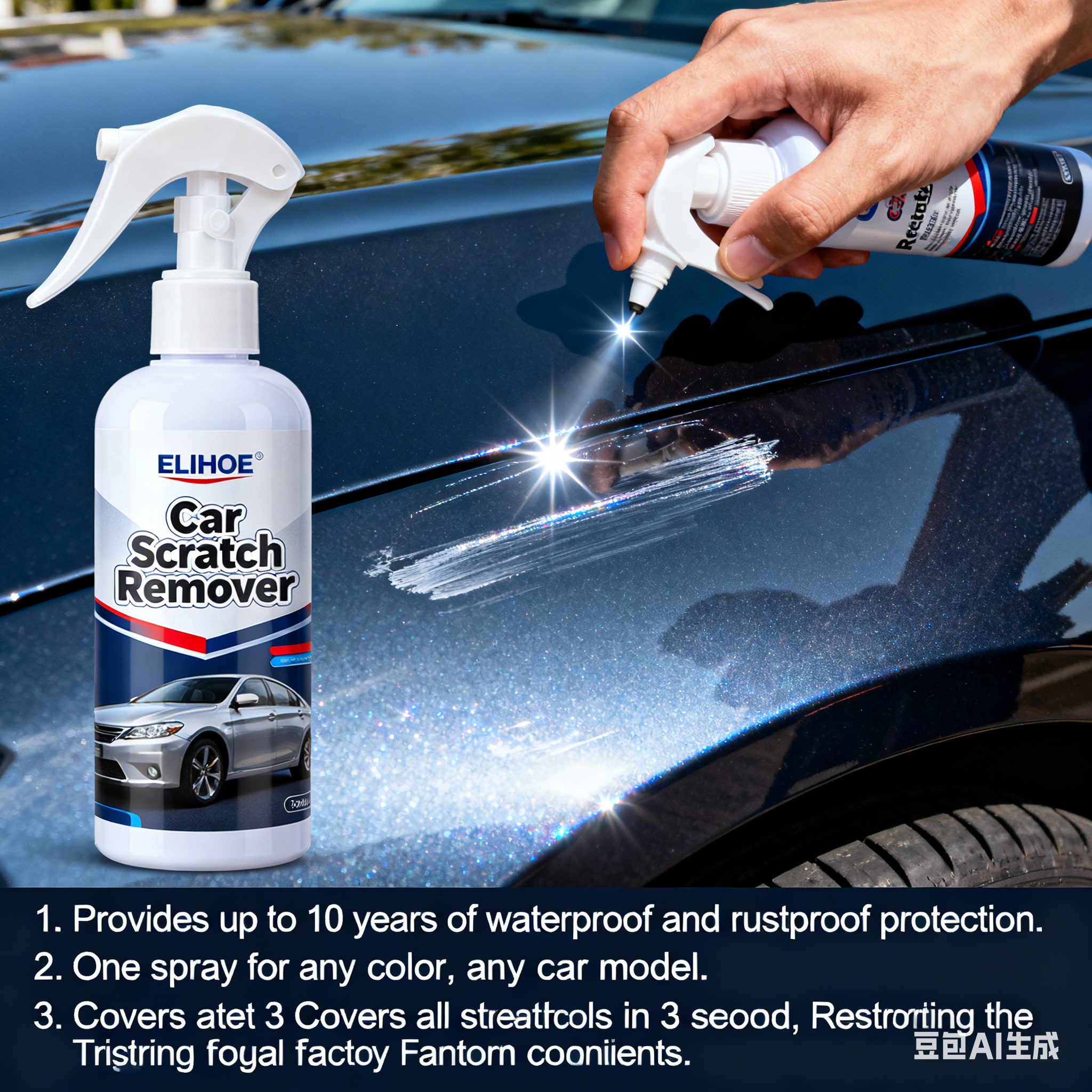 3-Second Factory Finish: German Nano Scratch Repair Spray For All Cars
