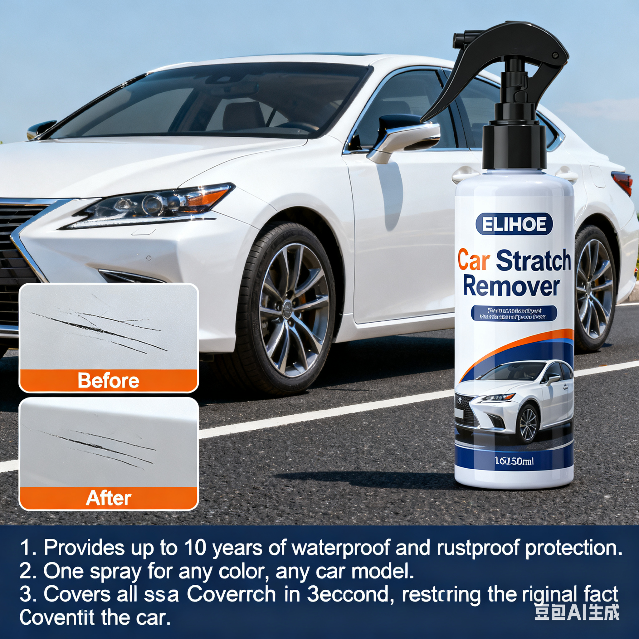 3-Second Factory Finish: German Nano Scratch Repair Spray For All Cars