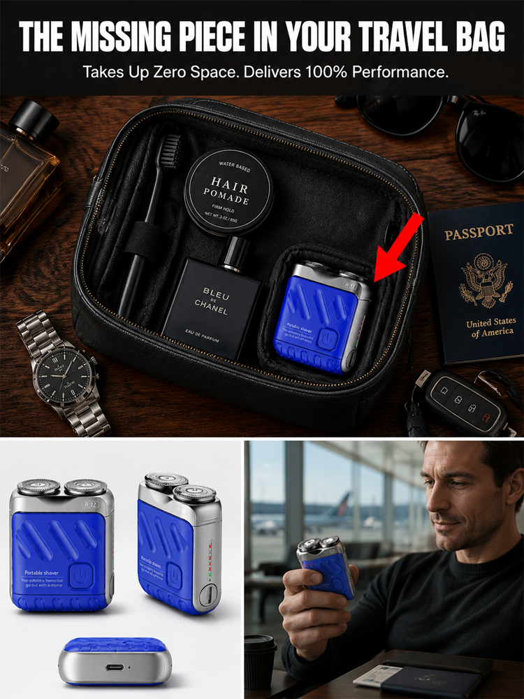 ✨【Zero Stubble for 24H & No Bumps】 German Precision Shaver | Supercar Blade Tech with 4WD Floating Head for Coarse Hair 🪒