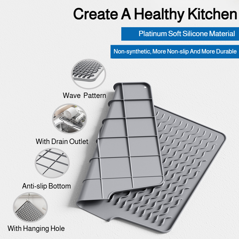 Absorbent kitchen mat for water filter and sink area