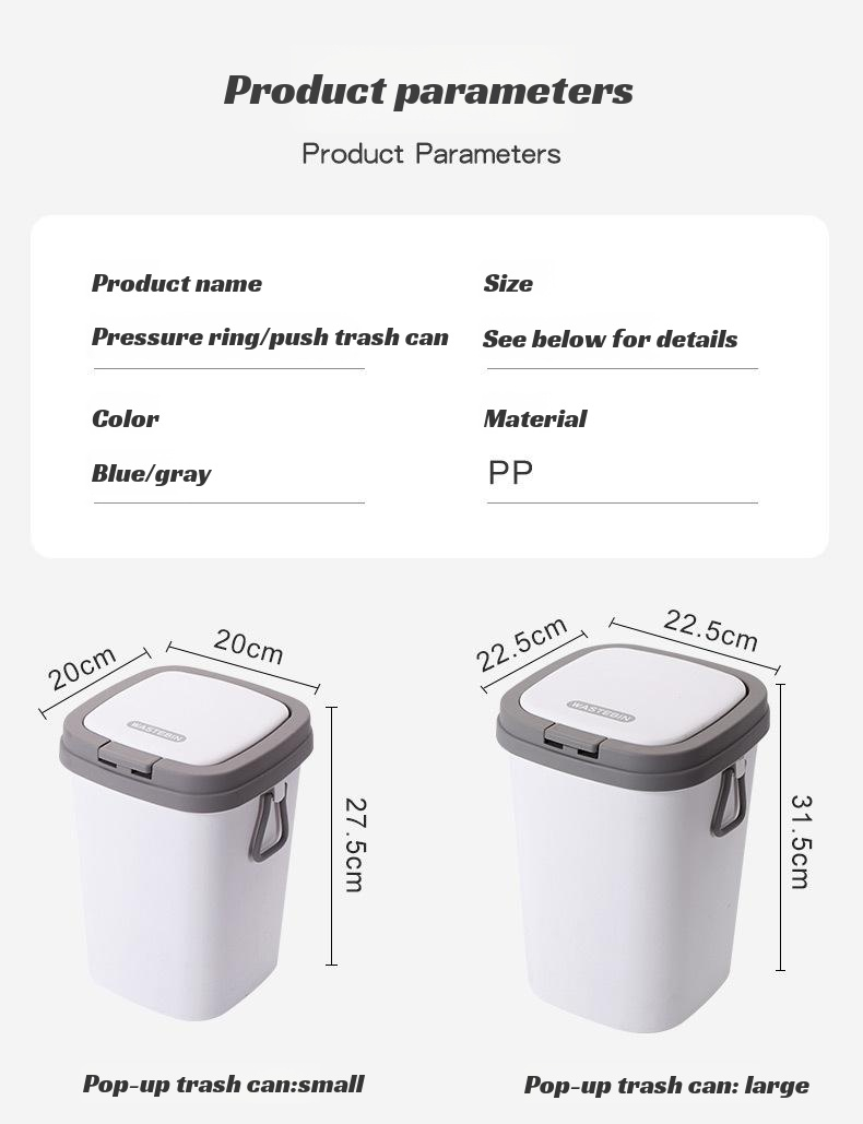 Household trash can with odor control lid