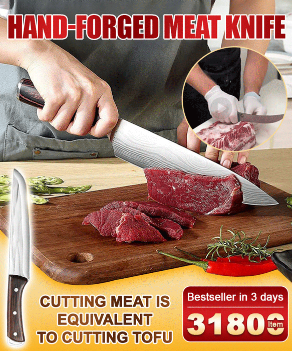 Artisan Hand-Forged High-Carbon Steel Chef's Knife | Razor-Sharp with Walnut Wood Handle