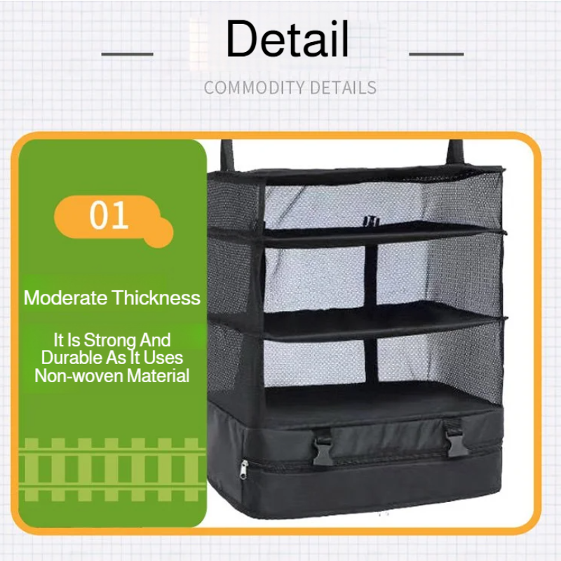 Foldable Large Capacity Triple Hanging Bag Travel Storage Bag