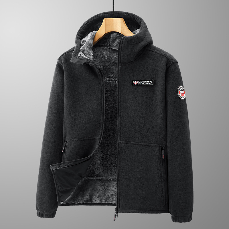 【Limited-Time Offer: Get It For The Price of a Meal】A High-End Double-Sided Fleece Hooded Jacket from Norway