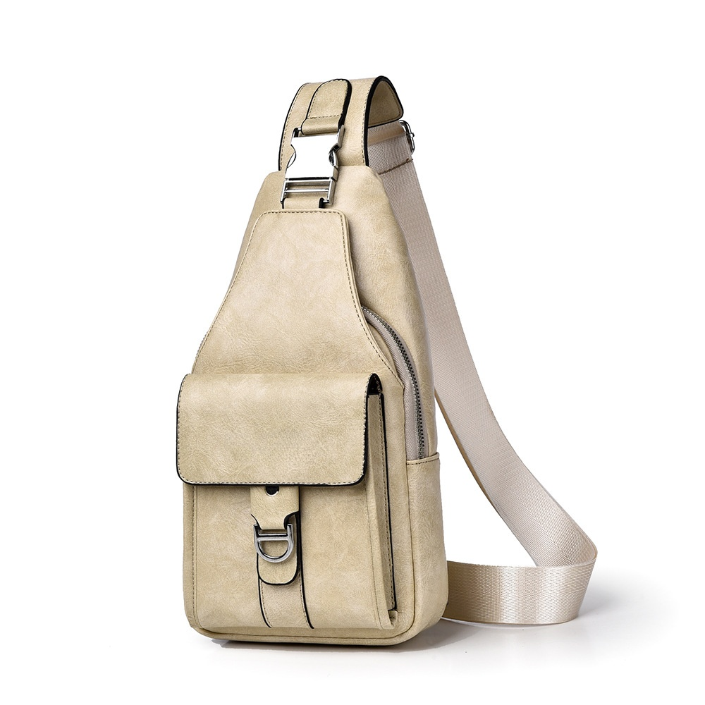 ✨ As Seen at Milan Fashion Week | Unisex Crossbody Sling Bag - 🇮🇹 Genuine Leather, Water-Resistant & Anti-Theft Chest Pack for Travel, Hiking & Daily Use