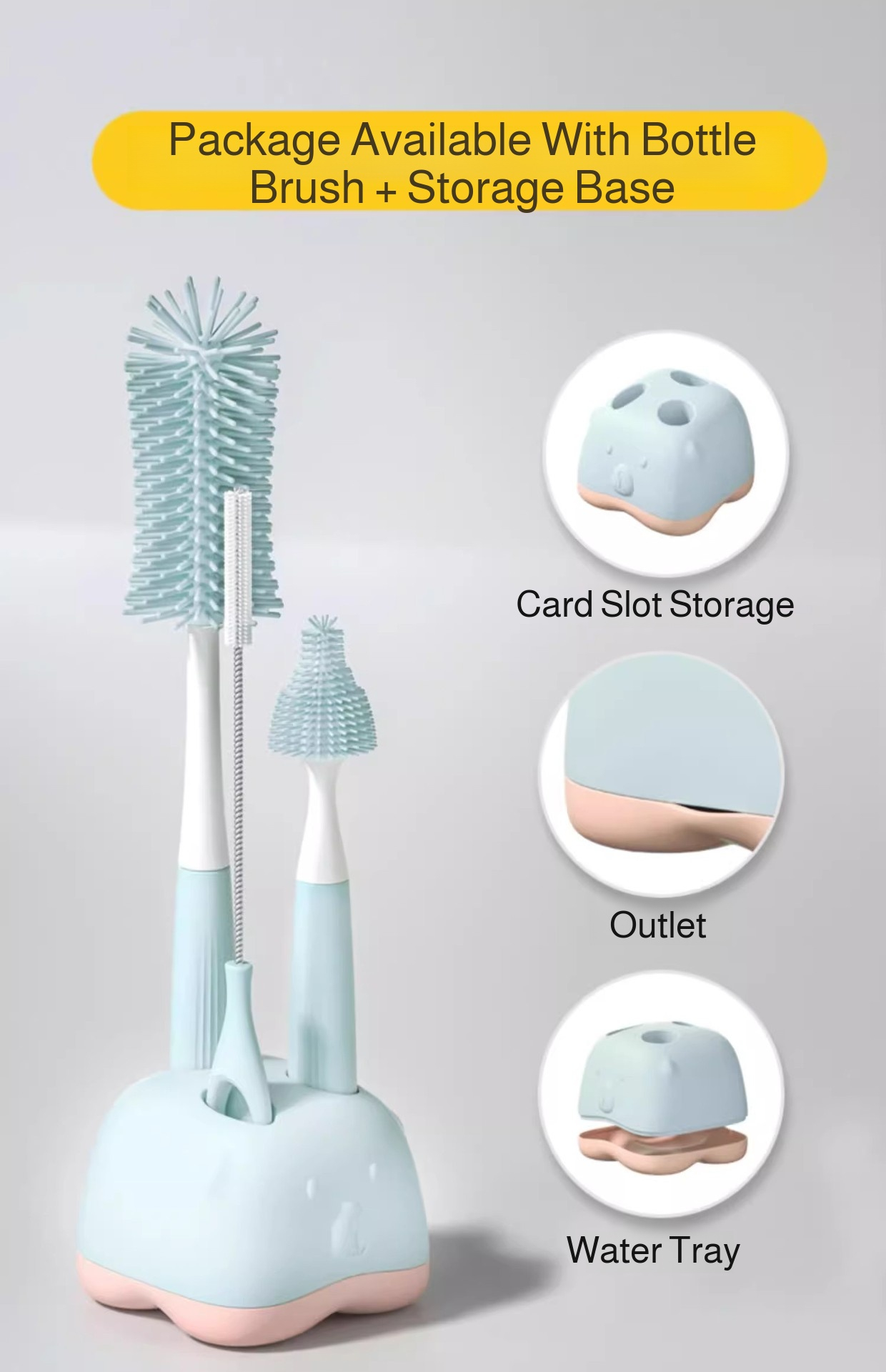 Close-up of baby bottle drainer protecting bottles