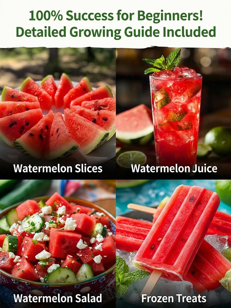 🍉【Peelable Skin & Honey-Sweet】 Emerald Honey Miracle | Fast-Growing 60-Day Watermelon with Antioxidant Superfood Powers ✨