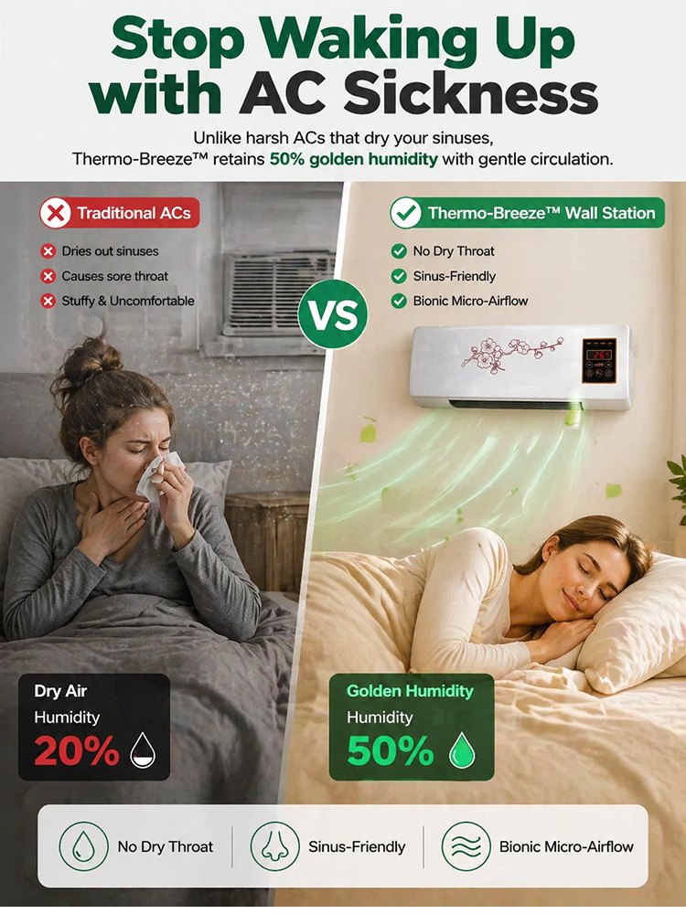German No-Install Wall AC:Plug & Play Cooling & Heating. No-Drill. 10-Year Warranty