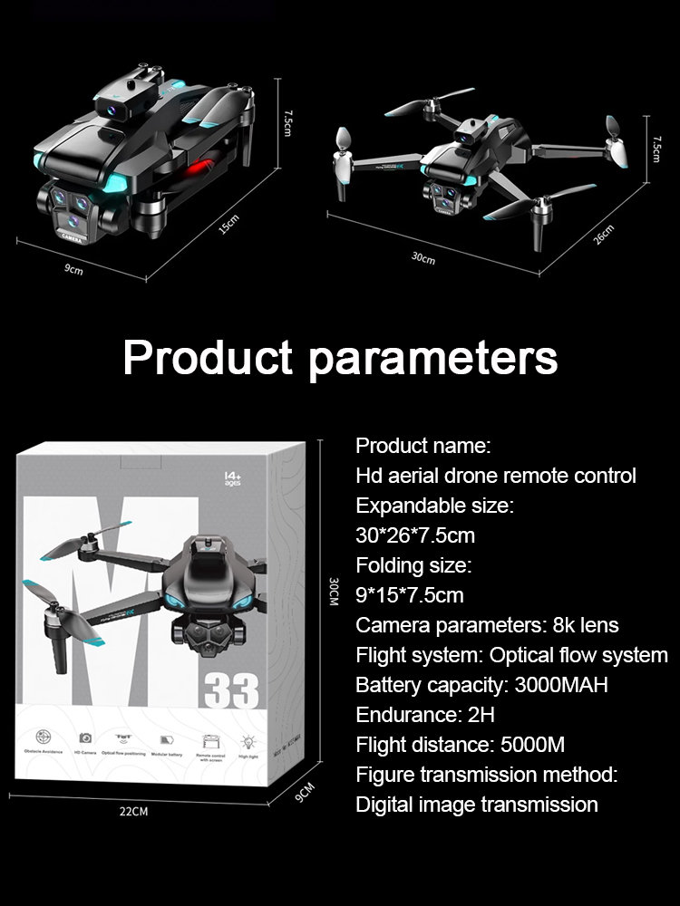 🚁【Anti-Crash】 Drone for Adults & Beginners 🛡️ Free Crash Replacement | 8K Camera, GPS & 2-Hour Flight Time