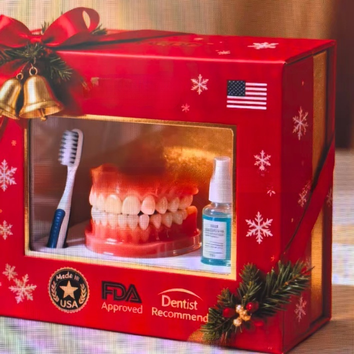 Forour New Year's Sale, enjoy your favorite foods again in just 3 minutes! It's pain-free, protects your teeth, and our new prosthesis makes it incredibly easy and affordable