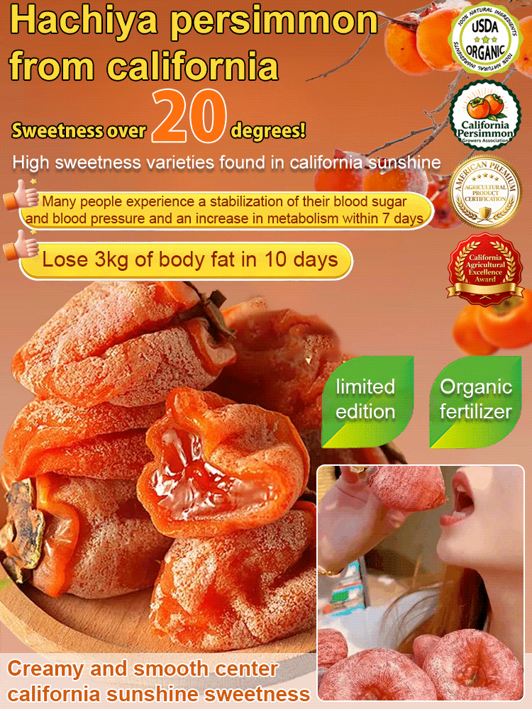 【✨Only available for 20 days a year! Don't miss it, or you'll have to wait another year!】 Frosted Molten Persimmon Cake❤️Full refund if it doesn't taste good