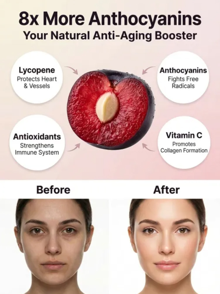 🍒 <Harvest in Just 60 Days> Giant Red-Flesh Cherry-Plum Hybrid—30% Sugar & Grows like a Wildflower! 🍒