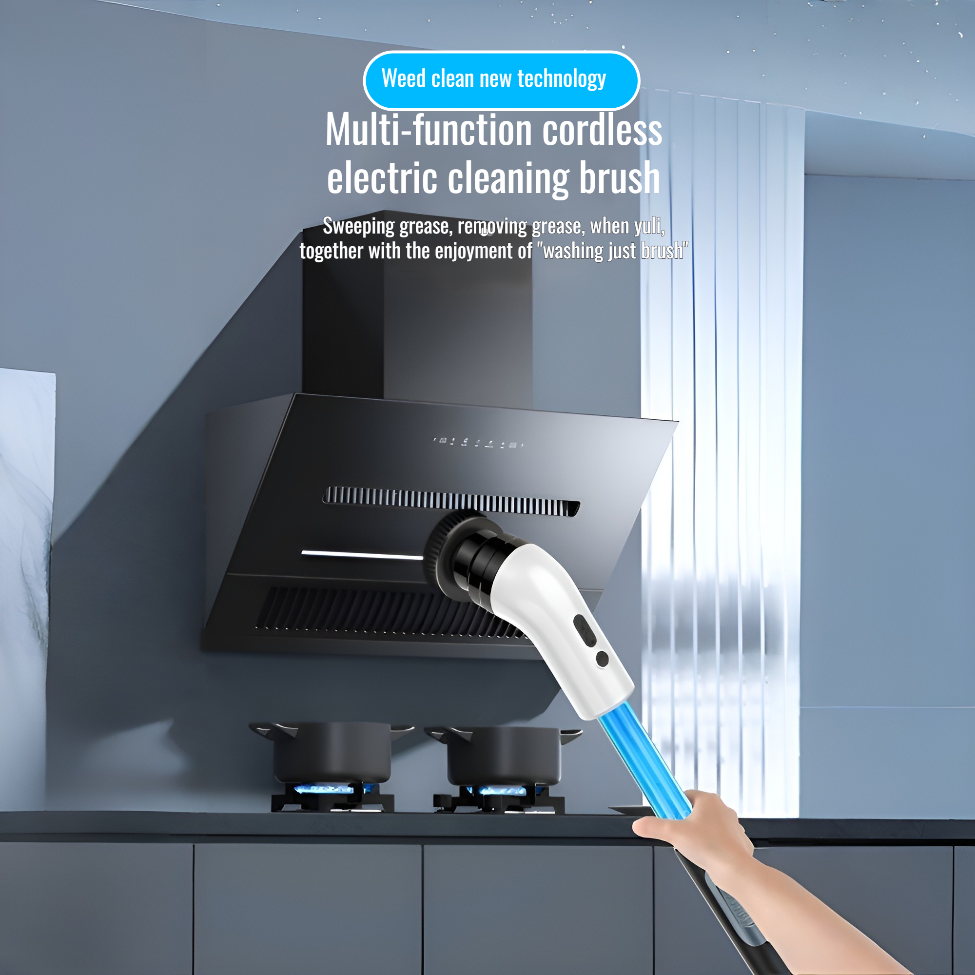Multifunctional rechargeable bathroom electric cleaning brush in use
