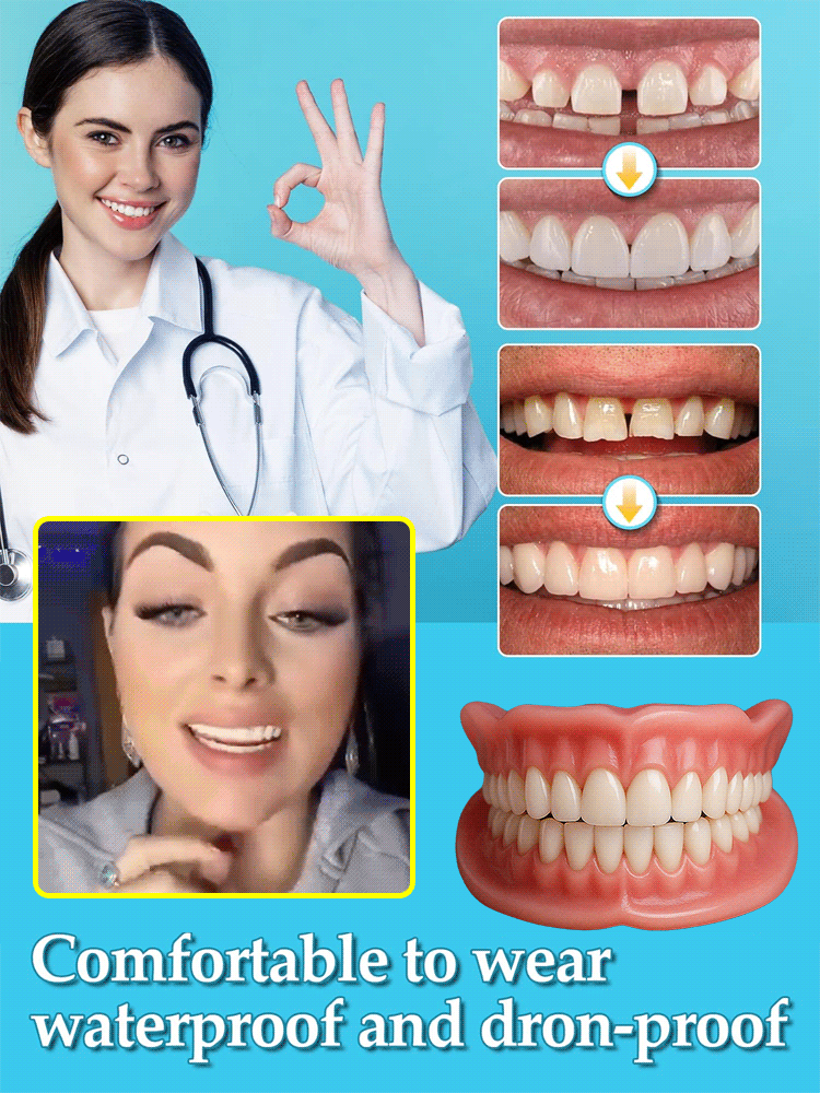 😍No glue required, installs in 1 second. Perfectly fits your mouth. Whether you have a full set of teeth, partially missing teeth, or no teeth at all, they'll fit perfectly