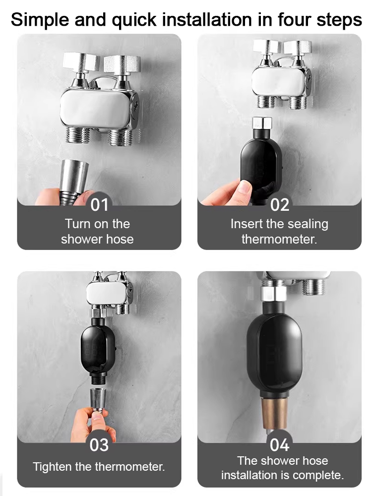 100% Accurate】Smart Digital Temp Display 🌡️. Instant 0.1s Readout, Safe for Elderly & Pets 👵🐾. Universal Fit for All Faucets & Showers! 🚿