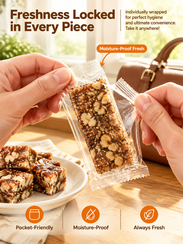 ✨ Made with Freshly Harvested Fruits of the Day! Premium California Fig, Walnut & Sesame Superfood Bites, handcrafted and naturally sweet! ✨