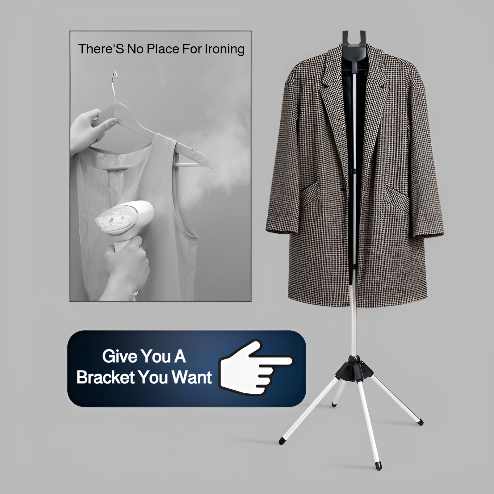 Vertical ironing stand for efficient garment care