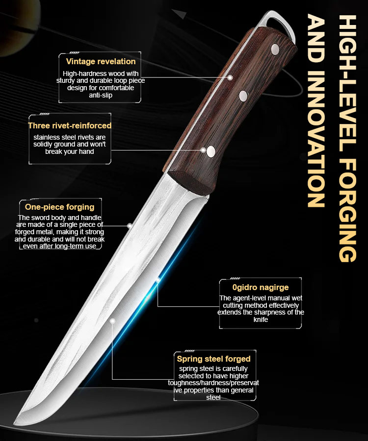 Artisan Hand-Forged High-Carbon Steel Chef's Knife | Razor-Sharp with Walnut Wood Handle