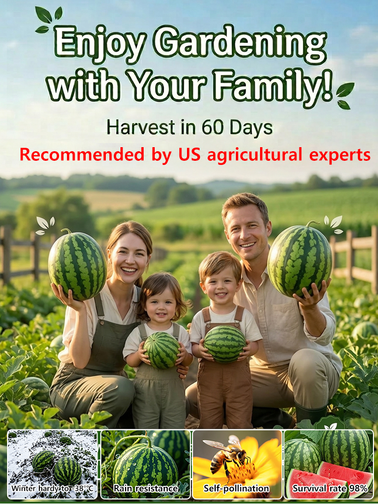 🍉【Peelable Skin & Honey-Sweet】 Emerald Honey Miracle | Fast-Growing 60-Day Watermelon with Antioxidant Superfood Powers ✨